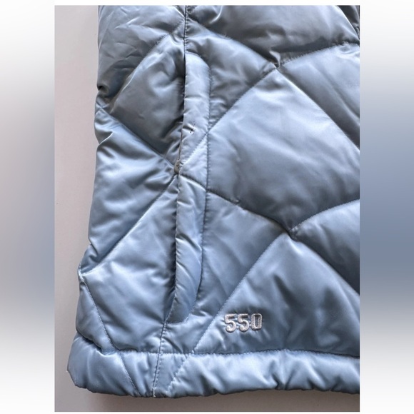 Vintage Y2K The North Face 550 Quilted Down Vest Baby Blue Puffer Jacket Small - Picture 8 of 15